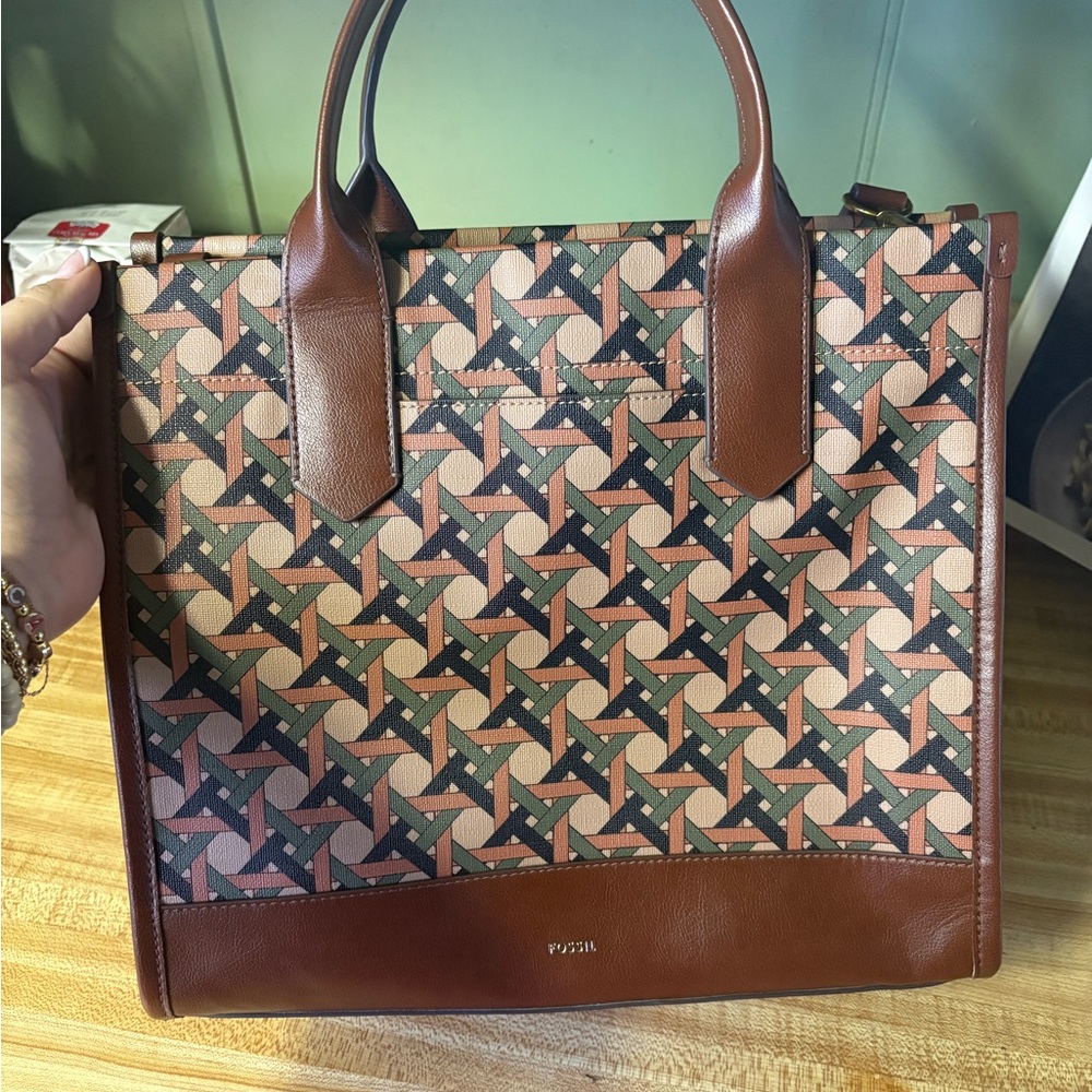 Fossil Geometric Pattern Tote Bag